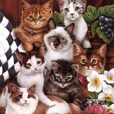 Схема вышивки «Коты»