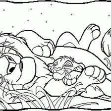 Схема вышивки «львица с львенком»