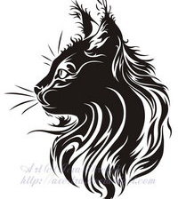 Схема вышивки «кошка»