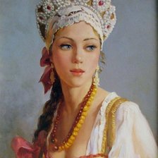 Схема вышивки «Девушка.»