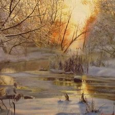 Схема вышивки «зима»