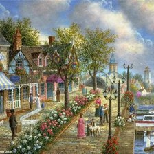 Схема вышивки «Набережная»