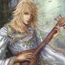 Схема вышивки «юноша музыкант, аниме»