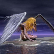 Схема вышивки «ангел аниме»