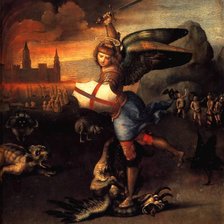 Схема вышивки «воин убивает дракона»