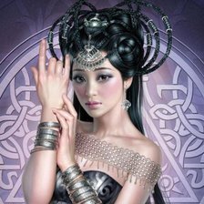 Схема вышивки «восточная красавица»