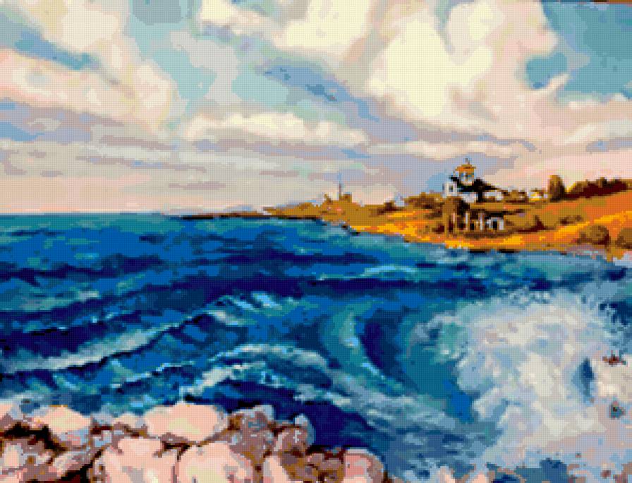 "ТАМ ВДАЛИ ХЕРСОНЕС" - Юрий Слащев - искуство, картина - предпросмотр