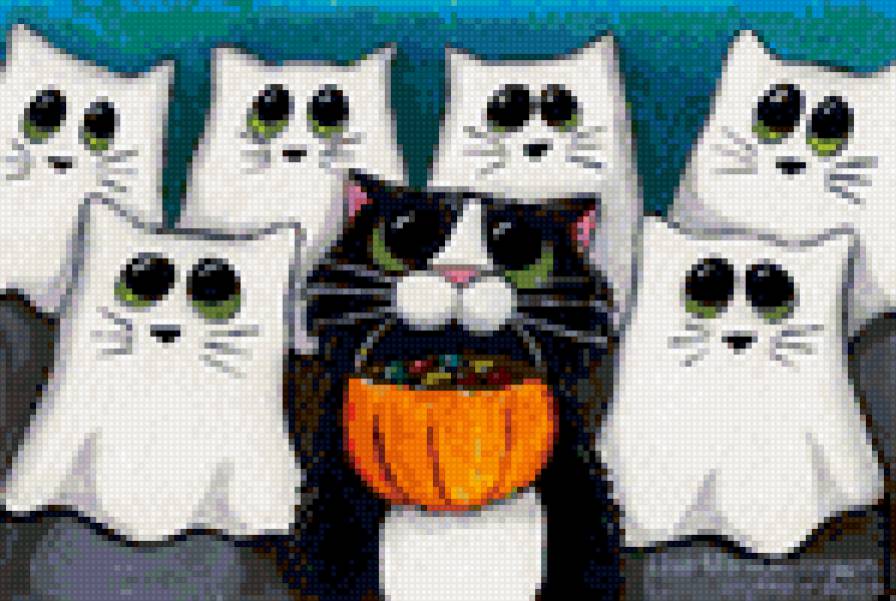 Котики. Тоже можно обрезать на подушку. - юмор, кот, животные, картинка, подушка, кошка - предпросмотр