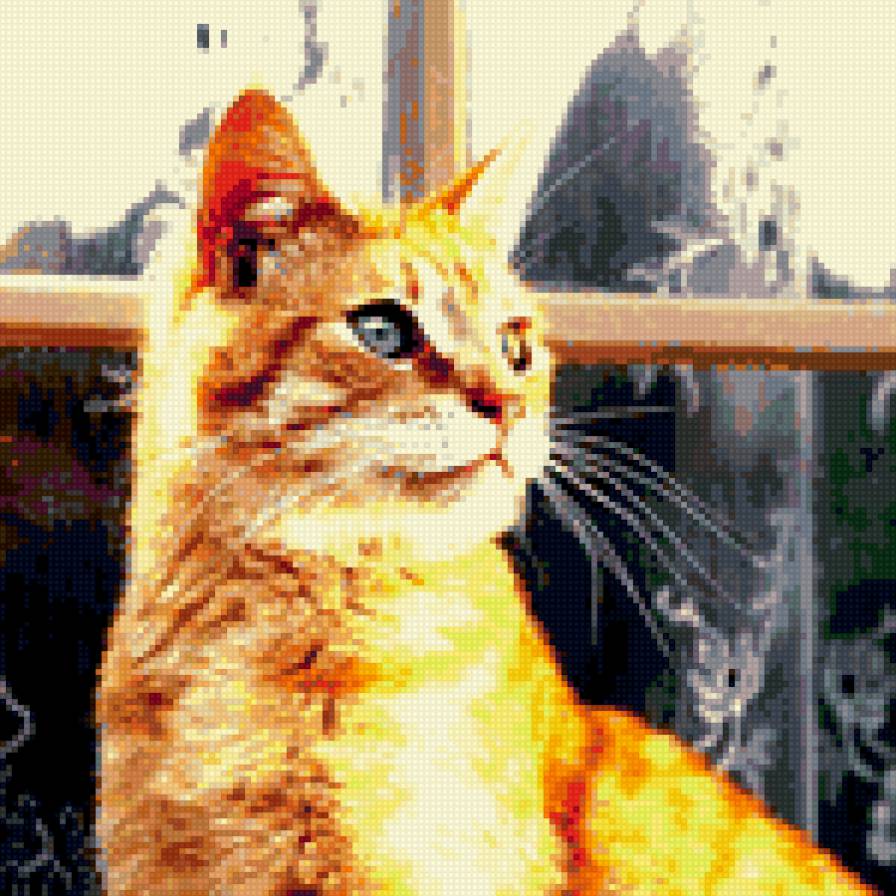 Рыжий котик. На подушку. - животные, кошка, подушка, картинка, кот - предпросмотр