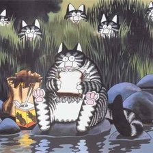 Схема вышивки «Перекус у воды.»