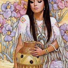 Схема вышивки «девойката с делва»