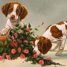 Схема вышивки «щены»