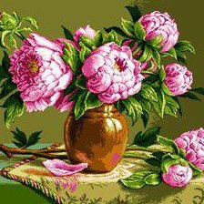Схема вышивки «Букет пионов»