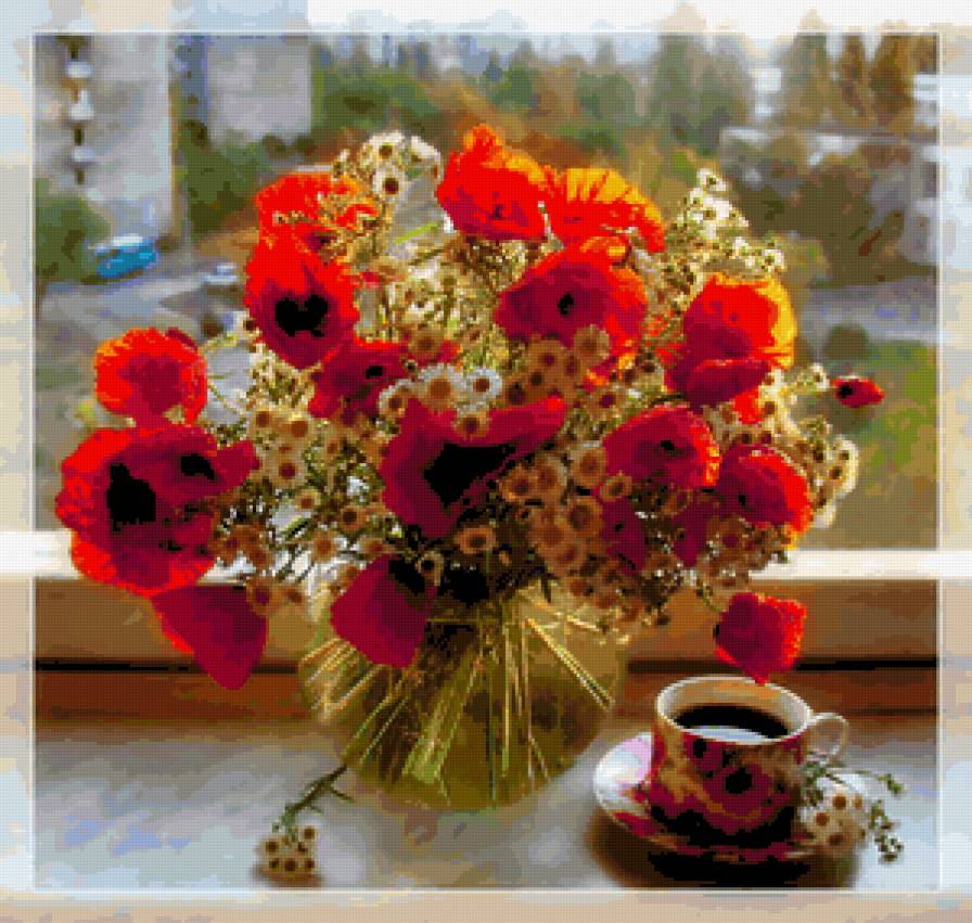 Колибри - природа, птички, картина, птицы, красота, цветы, колибри - предпросмотр