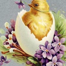 Схема вышивки «Весенний новорожденный»