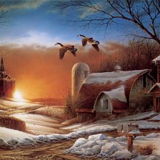 Схема вышивки «Зима»