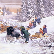 Схема вышивки «зимние забавы»