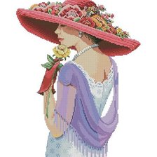 Схема вышивки «Дама»