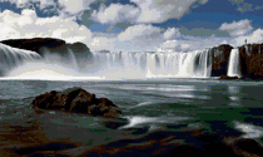 водопады - лес, природа, горы, река - предпросмотр