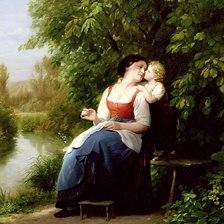 Схема вышивки «Любовь матери»