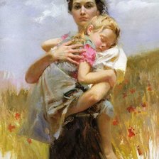 Схема вышивки «Любовь матери»