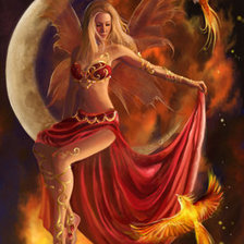 Схема вышивки «огненная девушка»