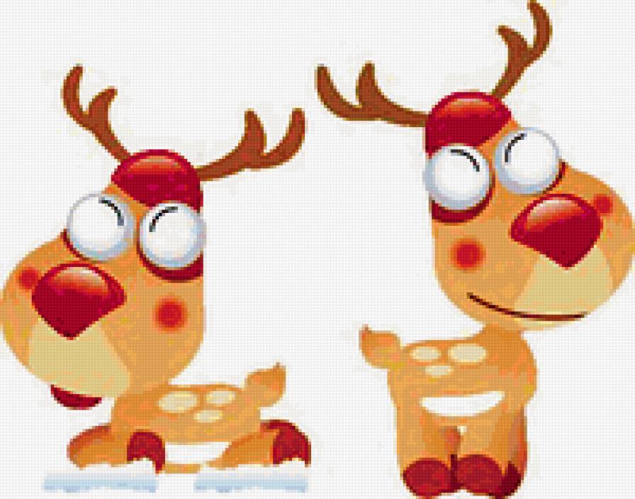 №190801 - новый год, олени - предпросмотр