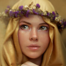 Схема вышивки «Девушка в венке.»