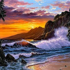 Схема вышивки «Багровый закат»