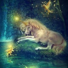 Схема вышивки «единорог»