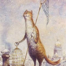 Схема вышивки «кот»