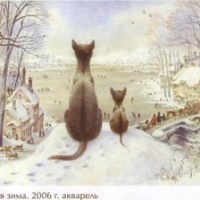 Схема вышивки «первая зима»