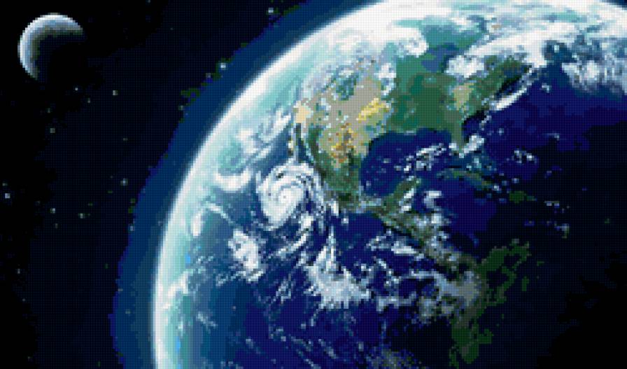 Планета ЗЕМЛЯ - луна, планета, земля, космос - предпросмотр