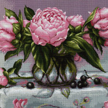 Схема вышивки «пионы»