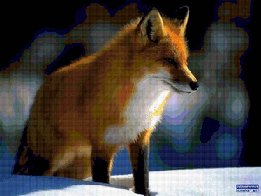 Лисичка - зима, животные, лиса - предпросмотр