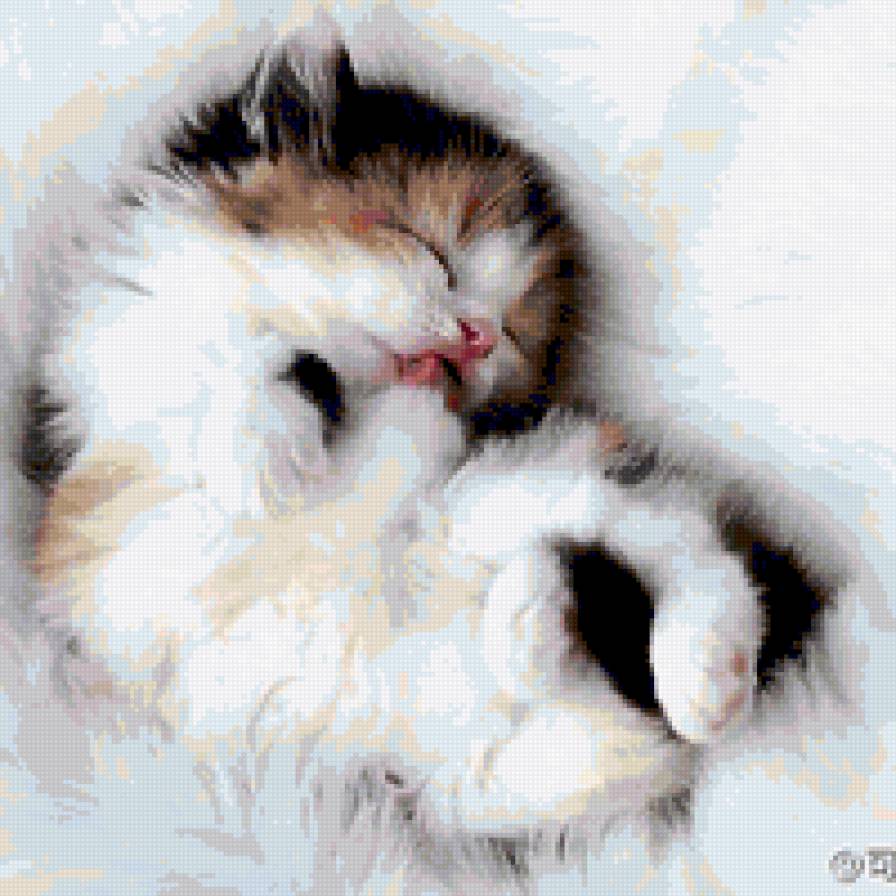 детский рисунок - котенок - предпросмотр