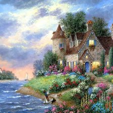 Схема вышивки «Пейзаж»