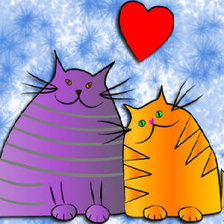 Схема вышивки «Кошки»