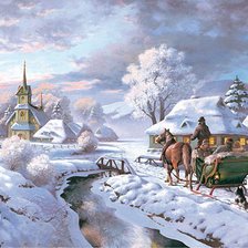 Схема вышивки «зима»