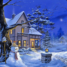 Схема вышивки «зима»