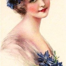 Схема вышивки «неизвестная с васильками»