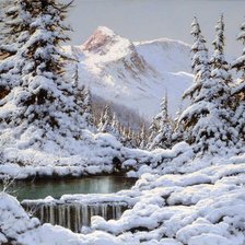 Схема вышивки «зима»