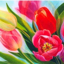 Схема вышивки «Тюльпаны»