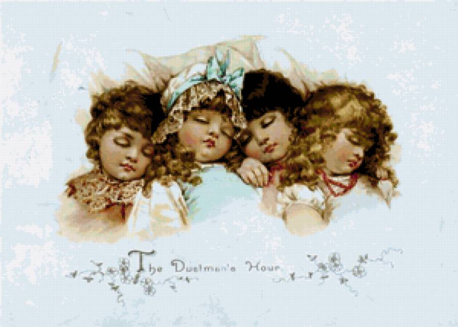 девочки - дети, портрет, девочкa, девочки, живопись, картинa - предпросмотр