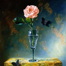 Схема вышивки «Роза в бокале»
