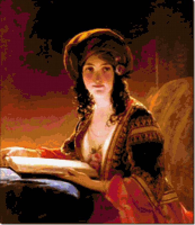 портрет дамы с книгой - дама, портрет, книга - предпросмотр