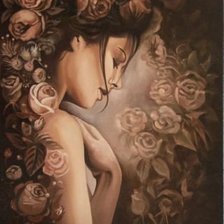 Схема вышивки «девушка»