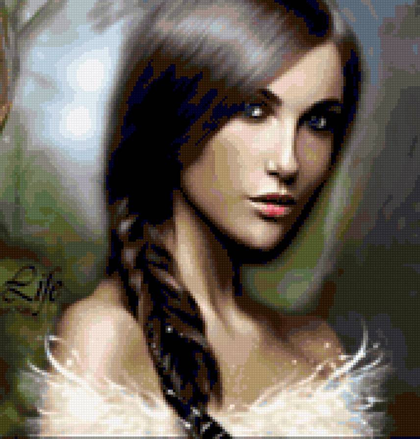 портрет девушки - девушка, портрет - предпросмотр