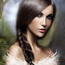 Схема вышивки «портрет девушки»