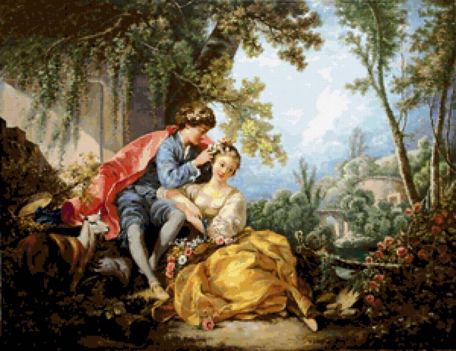 Весна - картина, портрет, пара, искусство, двое, чувства, живопись, любовь - предпросмотр